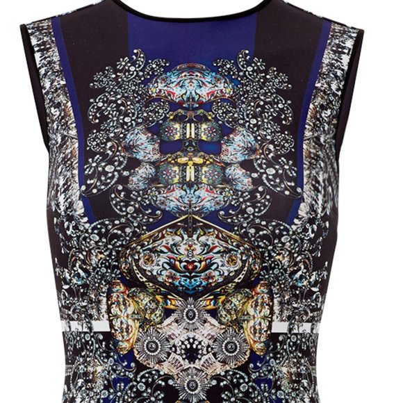 Clover Canyon L Versace-Style Print Scuba Dress - Picture 2 of 14